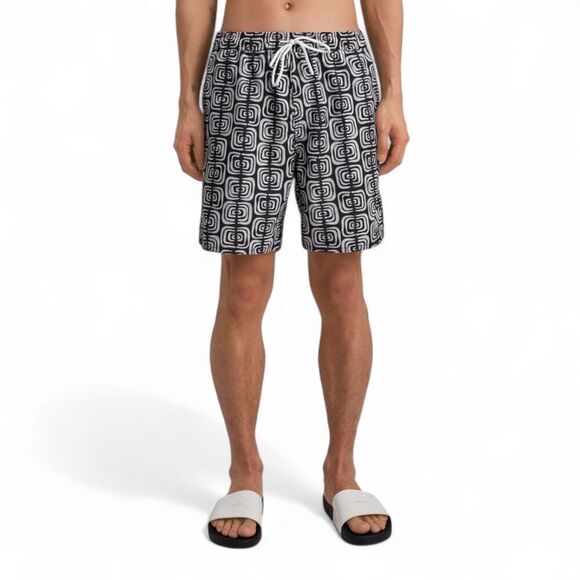 Saturdays NYC Men's Timothy Kuba Cloth Swim Shorts Black XL - Picture 1 of 13